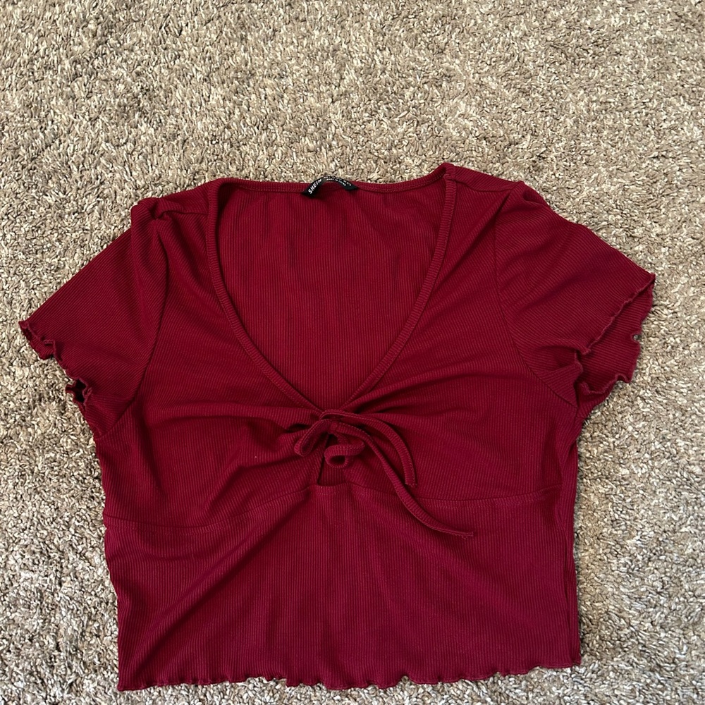 SHEIN red crop top size large